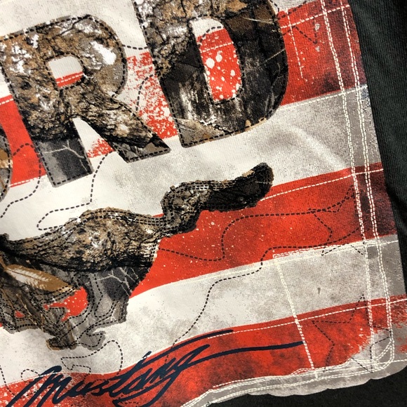 RealTree Ford Mustang flag camo green t shirt Xl - Picture 4 of 8